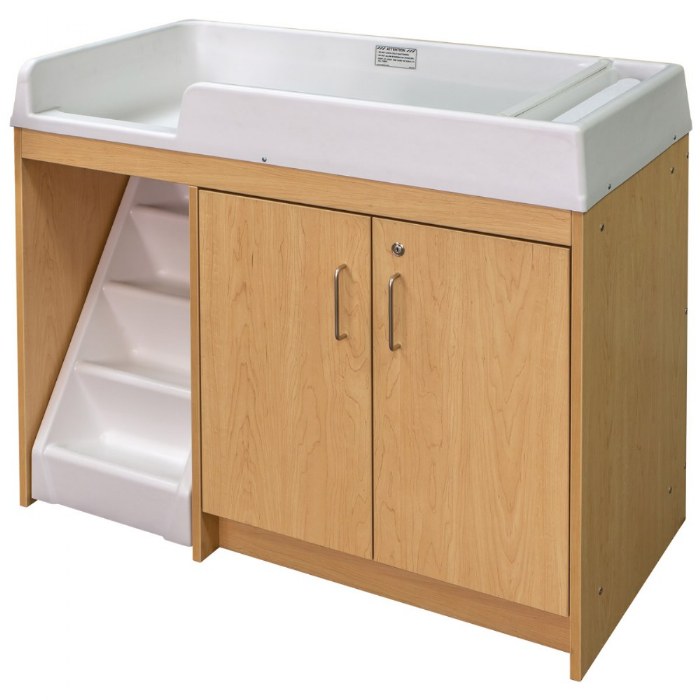 Alternate Image #1 of Premium Walk-Up Changing Table - Natural