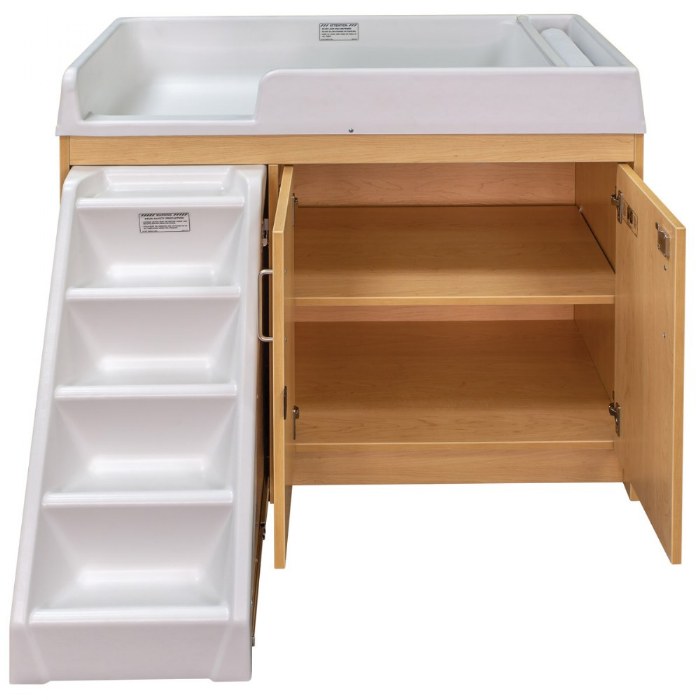 Alternate Image #1 of Premium Walk-Up Changing Table - Natural