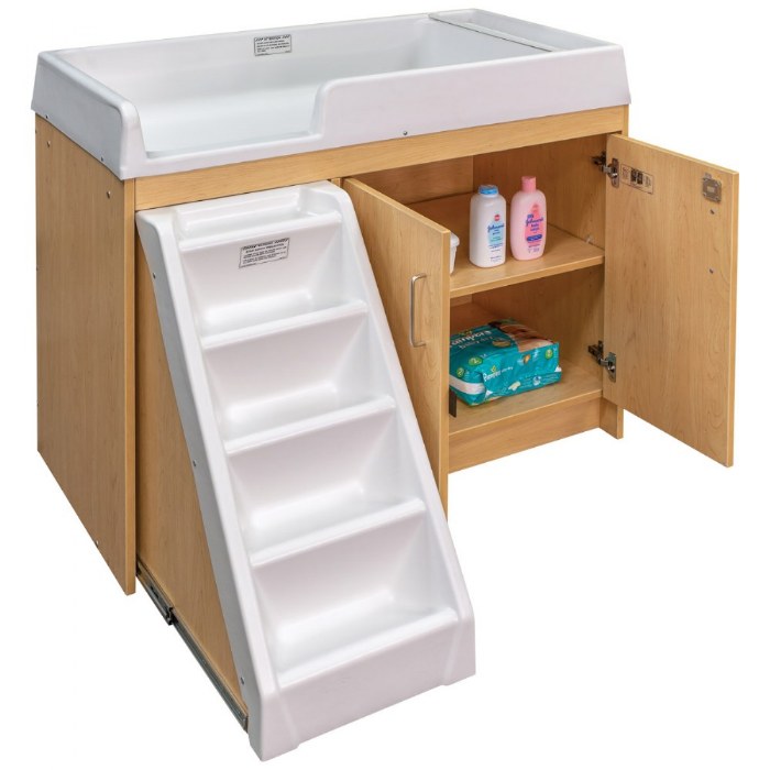 Alternate Image #1 of Premium Walk-Up Changing Table - Natural