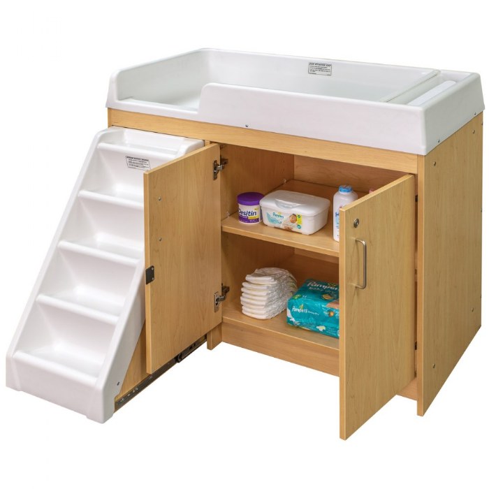 Alternate Image #1 of Premium Walk-Up Changing Table - Natural