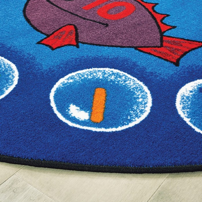 Alternate Image #1 of Fishing For Literacy Oval Carpet 6'9" x 9'5"