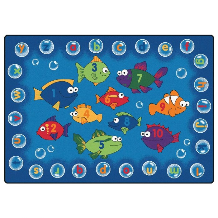 Primary Image of Fishing For Literacy Rectangle Carpet 6' x 9'