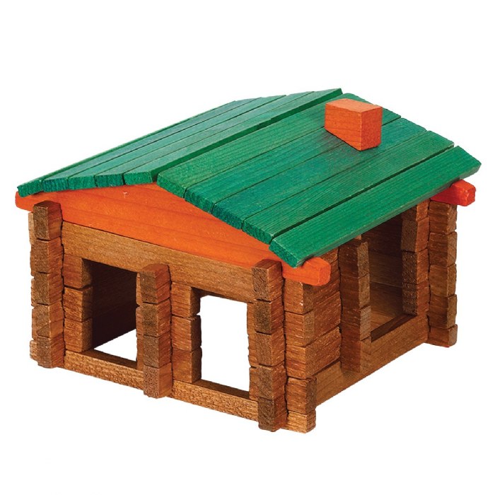 Alternate Image #1 of Deluxe Log Building Set - 250 Pieces