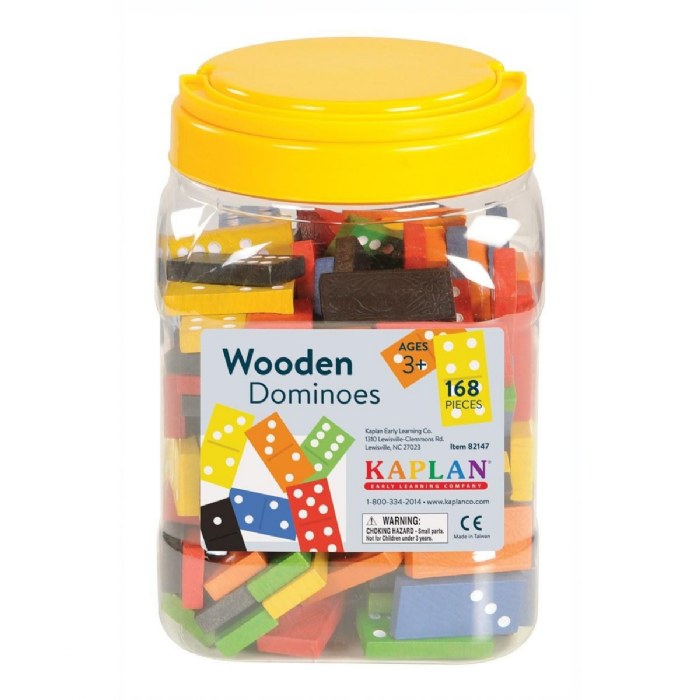 Alternate Image #1 of Wooden Dominoes Jar - 168 Pieces