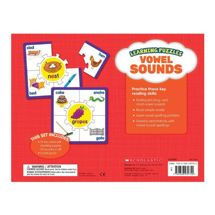 Alternate Image #1 of Learning Puzzles: Vowel Sounds