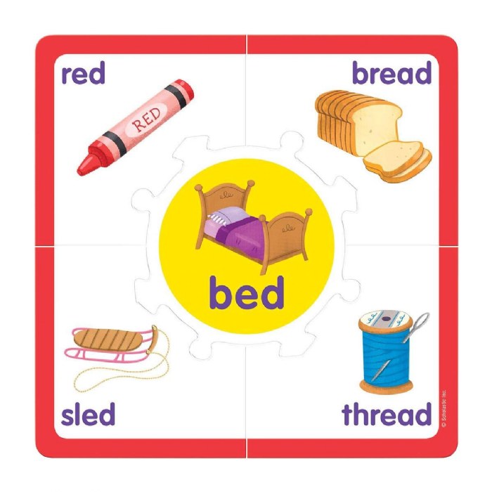 Alternate Image #1 of Beginning To Read Puzzle Set with Vowels, Rhyming, and Sounds - Set of 3