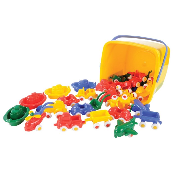 Primary Image of 30 Piece Classic Bucket of Vehicles