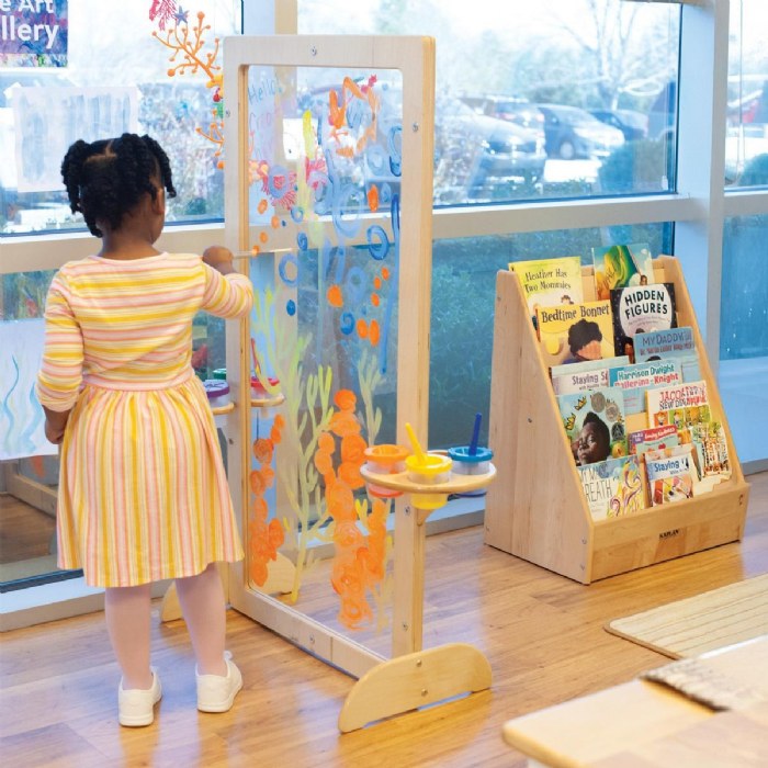 Alternate Image #1 of See-Thru Easel with Attached Paint Cup Holders