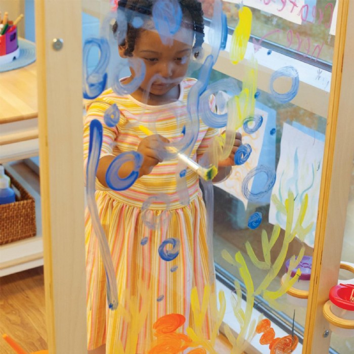 Alternate Image #1 of See-Thru Easel with Attached Paint Cup Holders