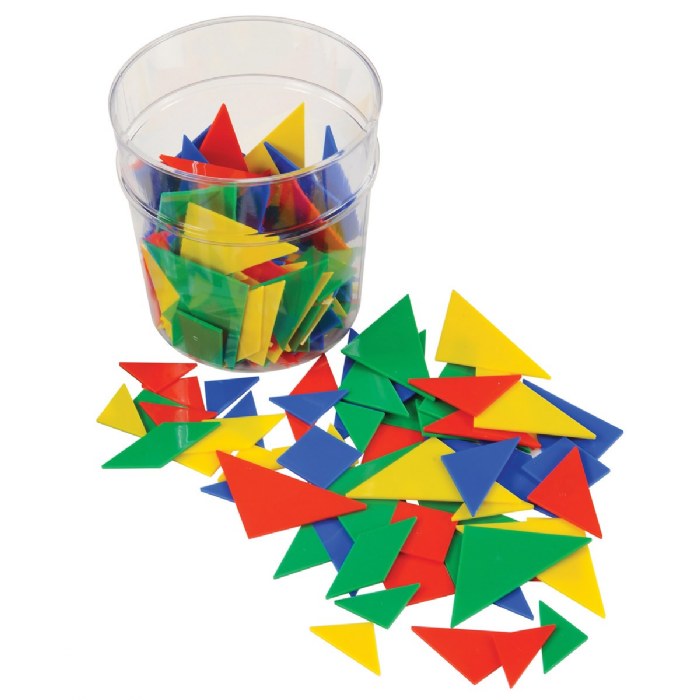 Alternate Image #1 of Tangrams Geometric Shapes with Plastic Jar