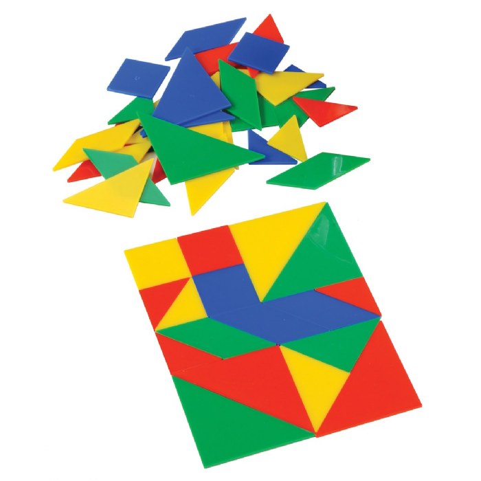 Alternate Image #1 of Tangrams Geometric Shapes with Plastic Jar