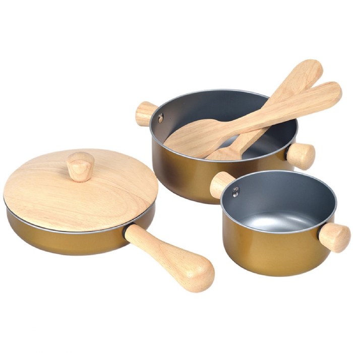 Primary Image of Pretend Cooking Pans and Utensils Set - 6 Pieces