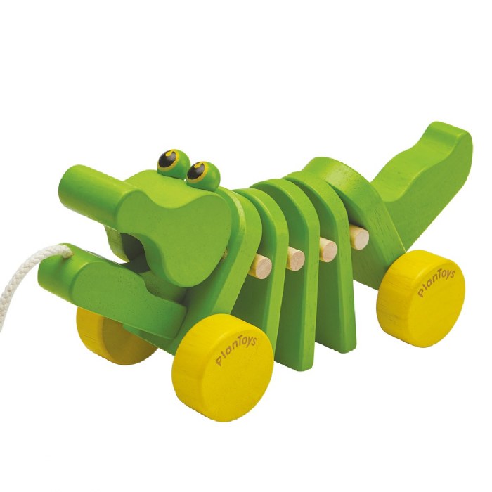 Alternate Image #1 of Pull Along Snail and Dancing Alligator Pull Toys
