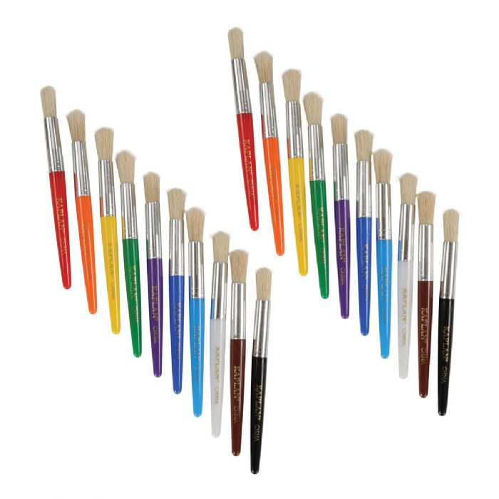 Primary Image of Easy to Grip Bright Colored Chubby Brushes - Set of 20