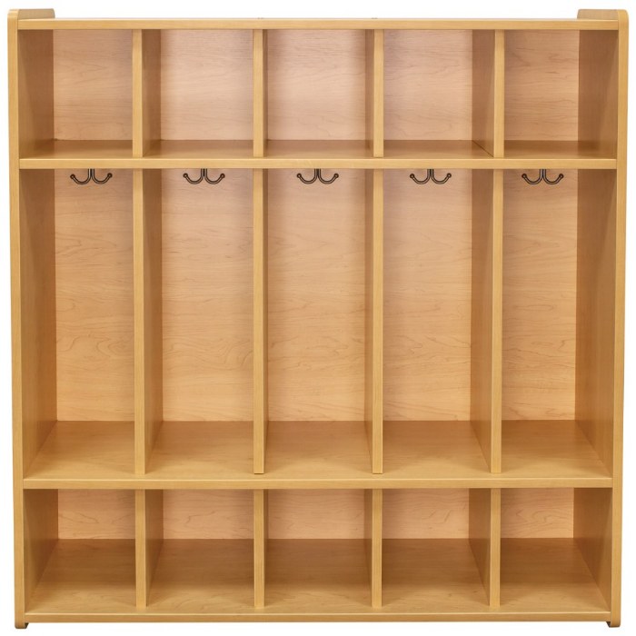 Alternate Image #1 of Nature Color Preschool Coat Locker - Natural