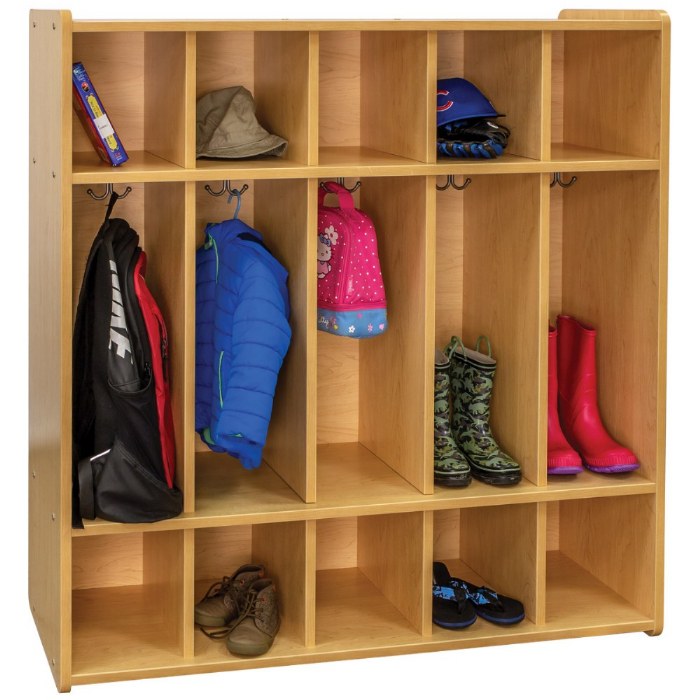 Alternate Image #1 of Nature Color Preschool Coat Locker - Natural