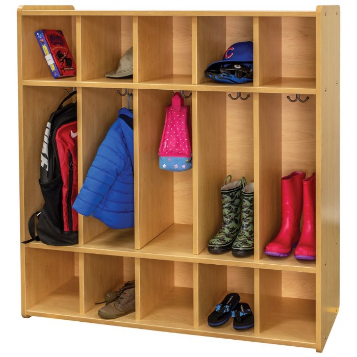 Alternate Image #1 of Nature Color Preschool Coat Locker - Natural