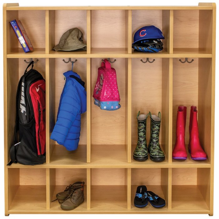 Alternate Image #1 of Nature Color Preschool Coat Locker - Natural