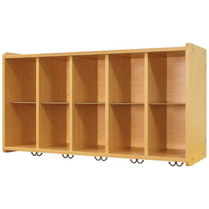 Alternate Image #1 of Nature Color 10 Cubbie Wall Locker - Natural