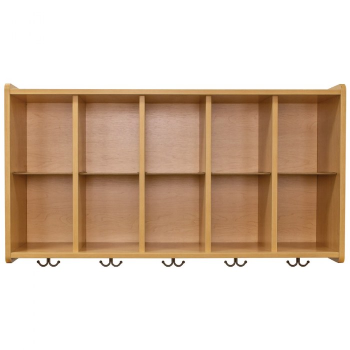 Alternate Image #1 of Nature Color 10 Cubbie Wall Locker - Natural