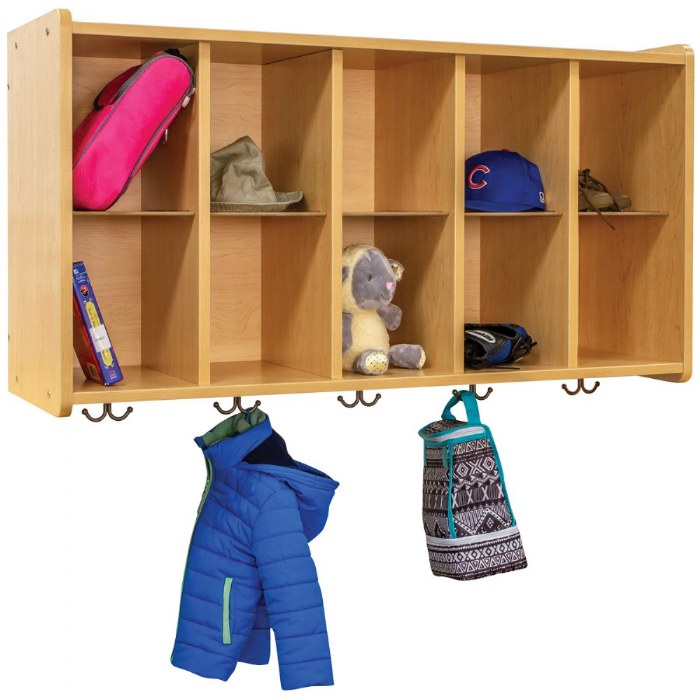 Alternate Image #1 of Nature Color 10 Cubbie Wall Locker - Natural