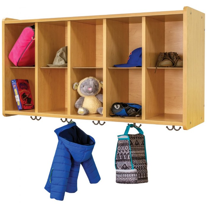 Alternate Image #1 of Nature Color 10 Cubbie Wall Locker - Natural