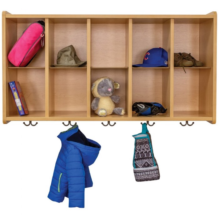 Alternate Image #1 of Nature Color 10 Cubbie Wall Locker - Natural