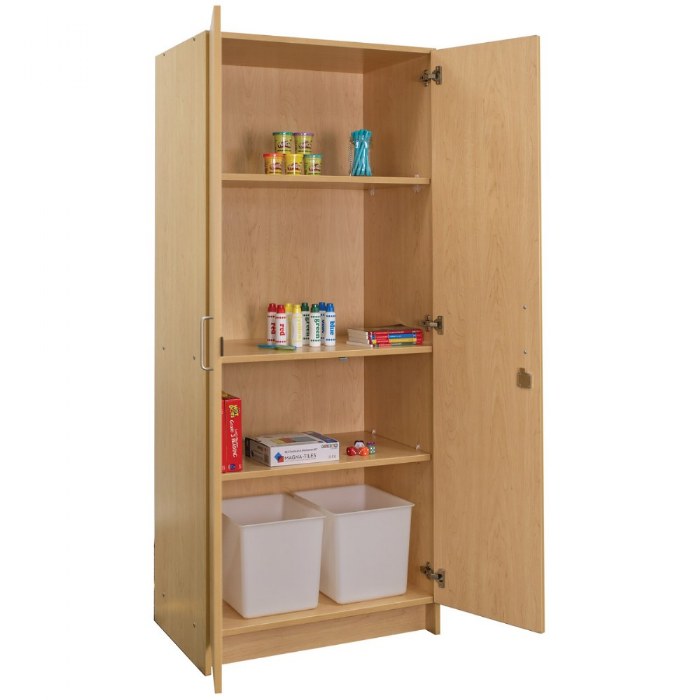 Alternate Image #1 of Nature Color 72" Teacher Storage Cabinet - Natural