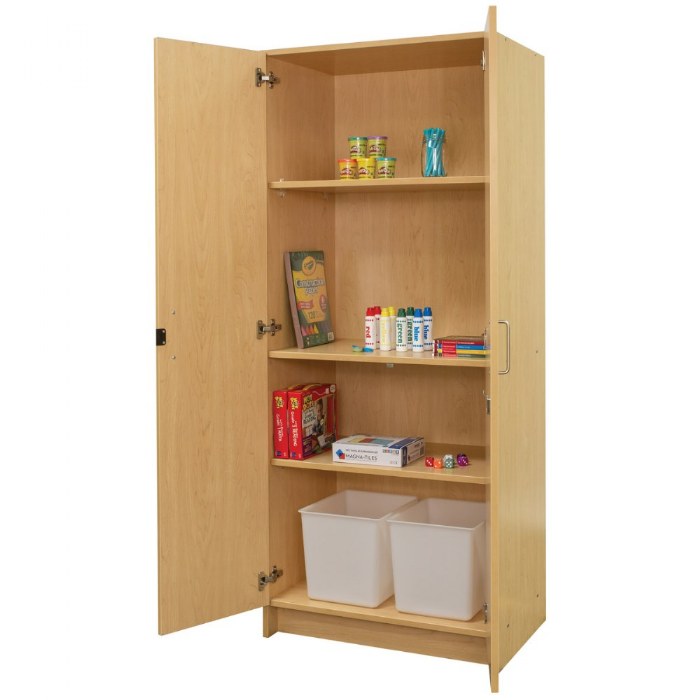 Alternate Image #1 of Nature Color 72" Teacher Storage Cabinet - Natural
