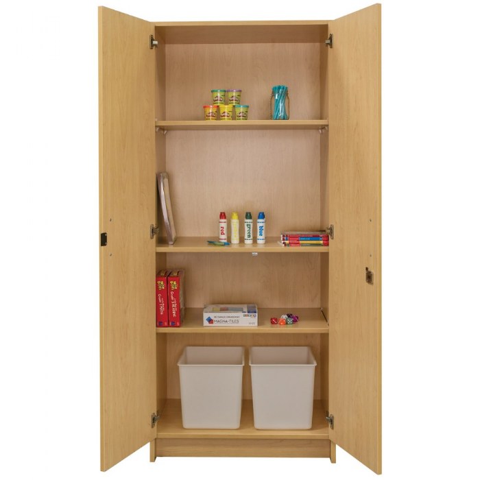 Alternate Image #1 of Nature Color 72" Teacher Storage Cabinet - Natural