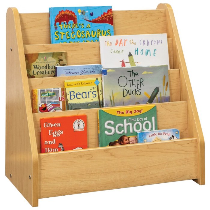 Alternate Image #1 of Toddler 4-Shelf Book Display - Natural
