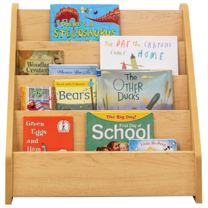Alternate Image #1 of Toddler 4-Shelf Book Display - Natural
