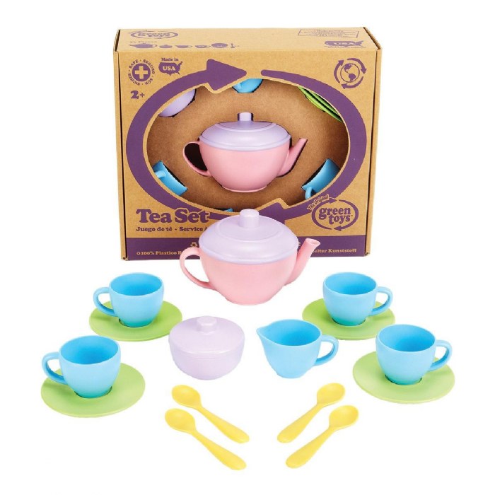 Alternate Image #1 of Eco-Friendly Soft Colored Plastic Tea Set