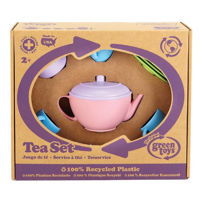 Alternate Image #1 of Eco-Friendly Soft Colored Plastic Tea Set