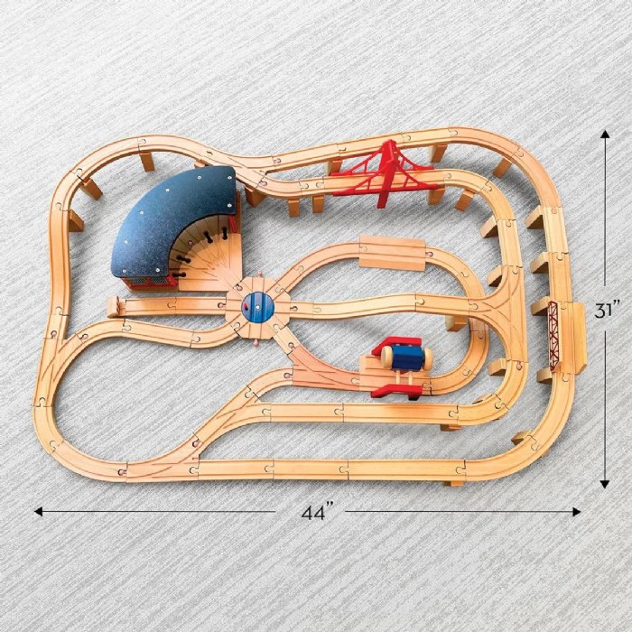 Alternate Image #1 of Deluxe Wooden Railway Set