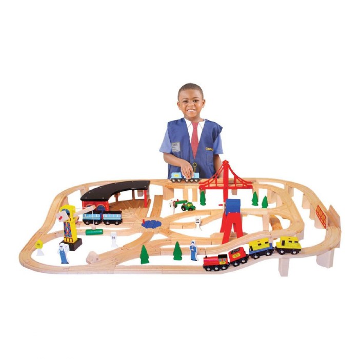 Alternate Image #1 of Deluxe Wooden Railway Set