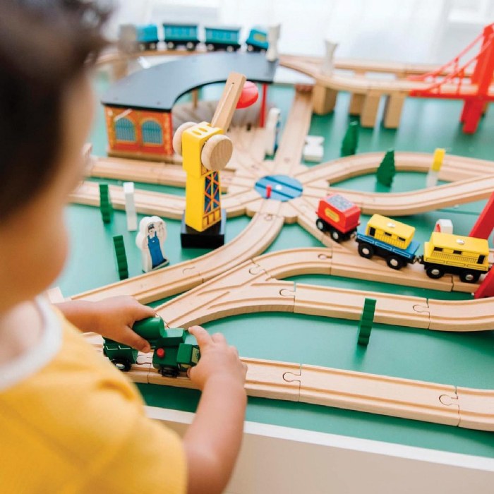 Alternate Image #1 of Deluxe Wooden Railway Set