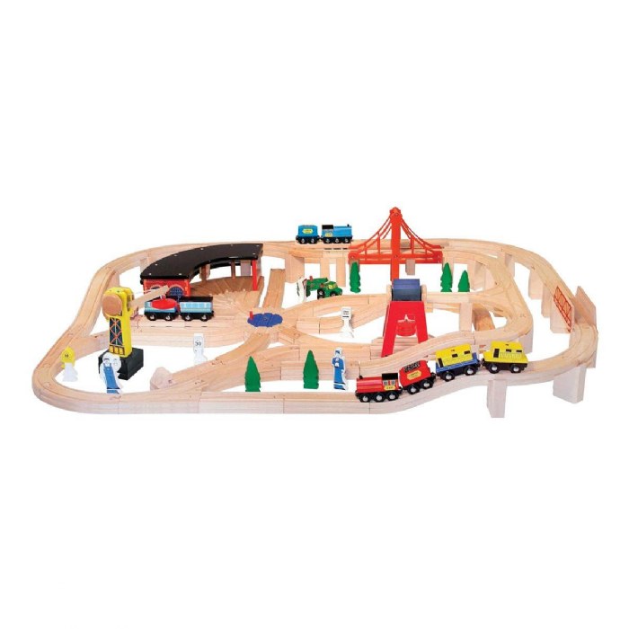 Primary Image of Deluxe Wooden Railway Set
