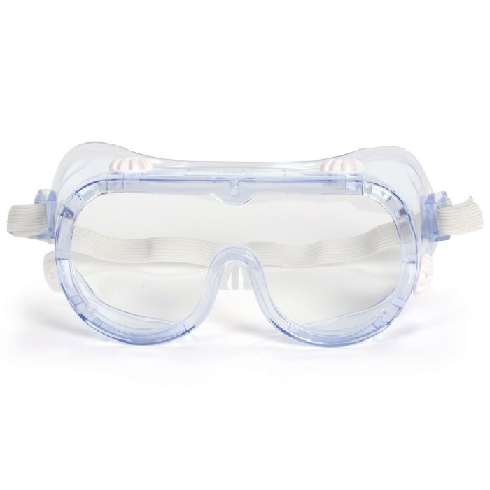 Alternate Image #1 of Full Coverage Adjustable Clear Safety Goggles - Single