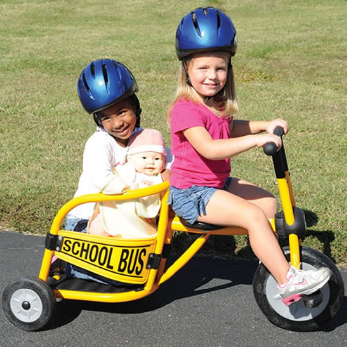 Alternate Image #1 of Yellow School Themed Bus Trike