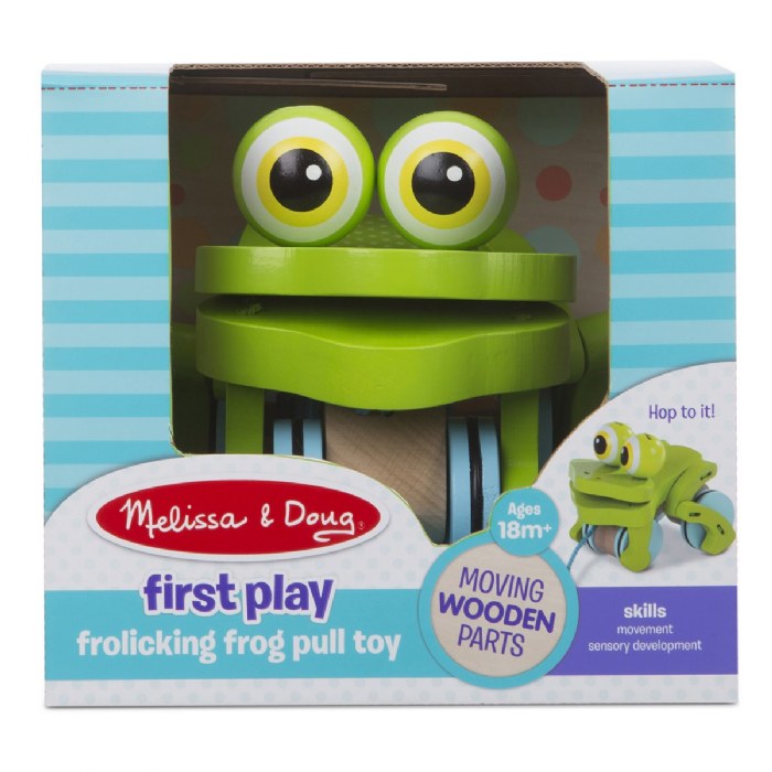 Alternate Image #1 of Frolicking Frog Pull Toy