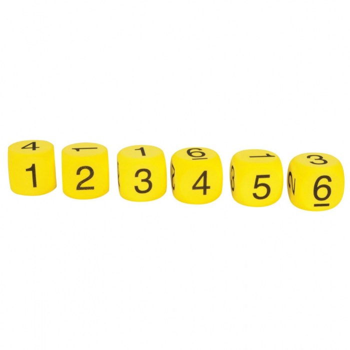 Primary Image of 2" Foam Number Dice - Set of 6