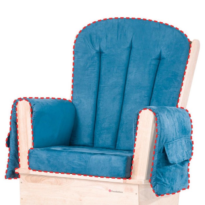 Primary Image of SafeRocker&trade; Glider Rocker Replacement Cushions - Blue Microfiber