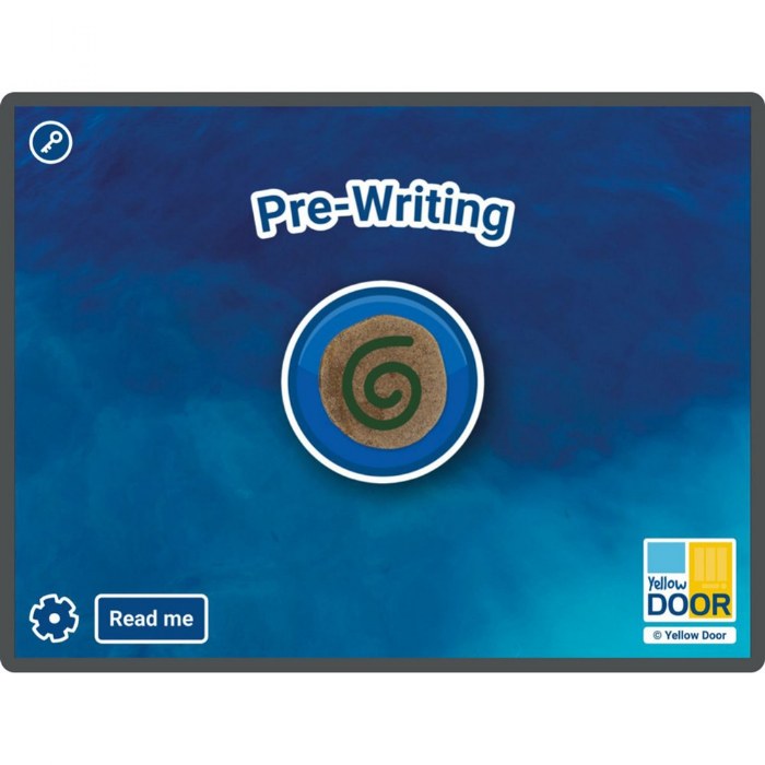 Primary Image of Pre-Writing Software for Large Screens and Tablets