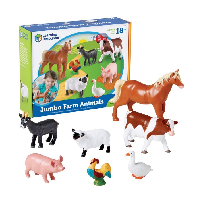 Alternate Image #1 of Jumbo Farm Animals - 7 Pieces