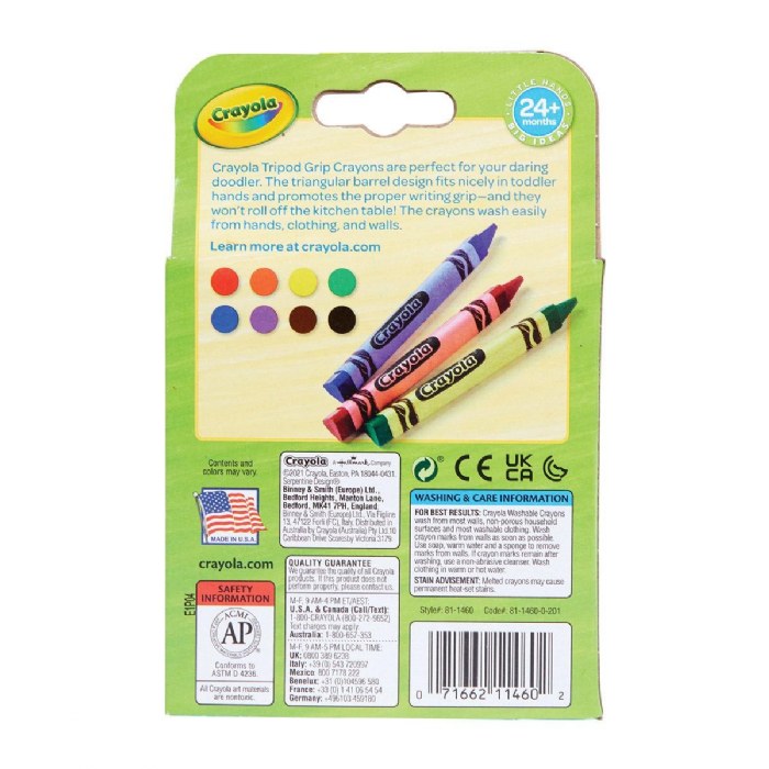 Alternate Image #1 of Crayola&reg; 8-Count Anti-Roll Triangular Crayons - 10 Boxes
