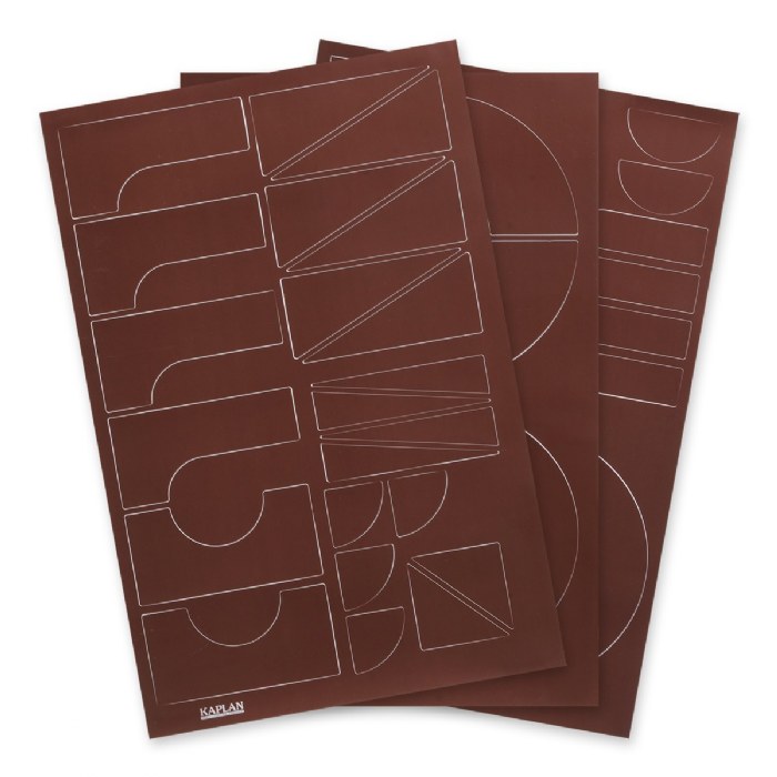 Primary Image of Block Labels - 85 Dark Brown, Adhesive, Precut Labels