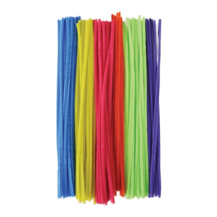 Alternate Image #1 of Chenille Stems 4mm x 12" - Assorted Colors - 100 Pieces