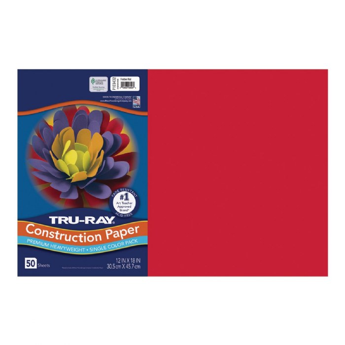 Primary Image of 12" x 18" Tru-Ray&reg; Construction Paper (Case Pack) - Red