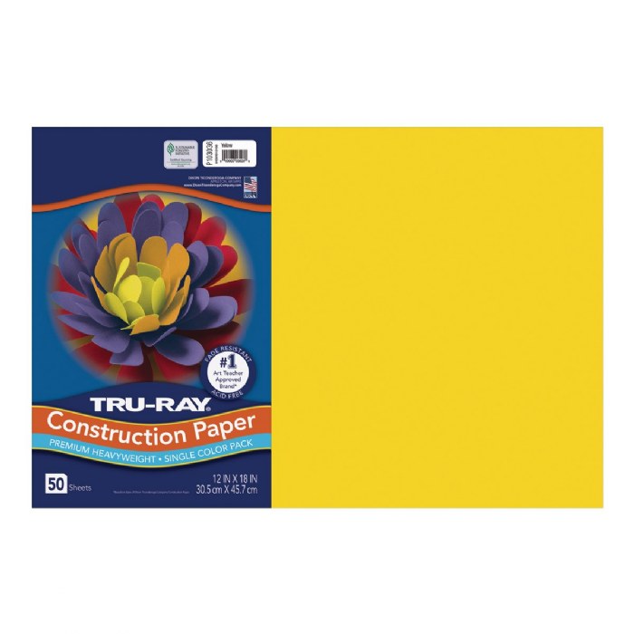 Primary Image of 12" x 18" Tru-Ray&reg; Construction Paper (Case Pack) - Yellow